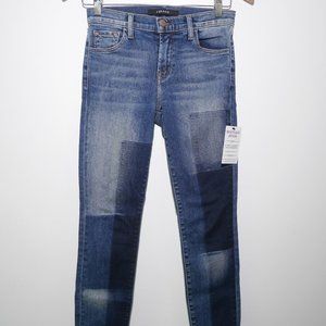 J Brand 811 Mid-Rise Skinny In Reunion Raw Hem